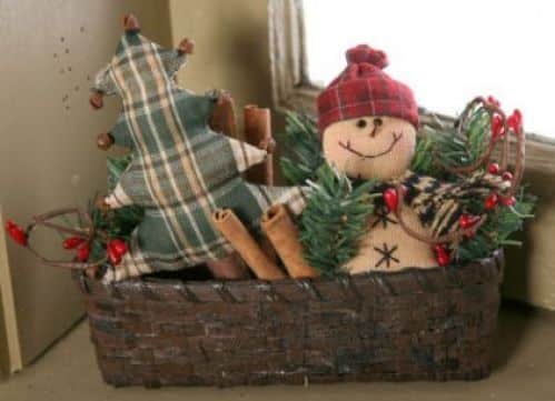 ideas para decorar con cestas en navidad 8